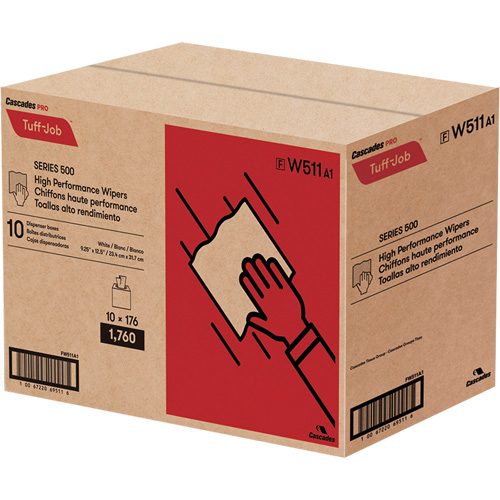 Pro Tuff-Job&reg; High Performance Spunlace Wipers, All-Purpose, 12-1/2" L x 9-1/4" W Distribution Jean Lapalme