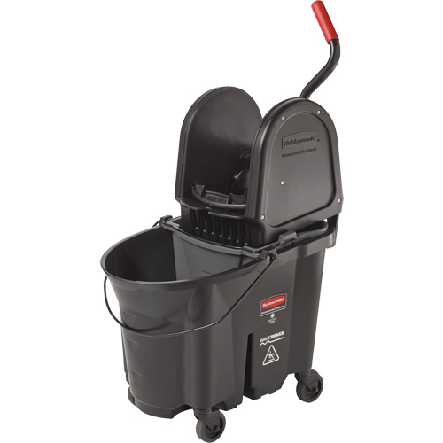 Wavebrake&reg; Bucket & Wringer, Down Press, 8.75 US Gal.(35 Quart), Black Distribution Jean Lapalme