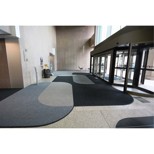 Supreme Knob Entrance Matting, Wiper/Scraper, 13-5/12' x 75-1/2' x 7/16", Charcoal Distribution Jean Lapalme