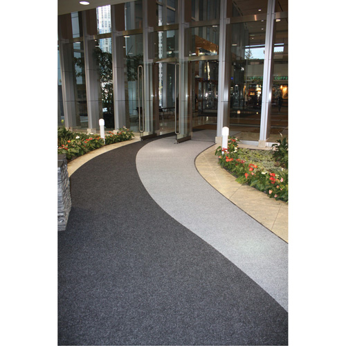 Supreme Knob Entrance Matting, Wiper/Scraper, 13-5/12' x 75-1/2' x 7/16", Charcoal Distribution Jean Lapalme