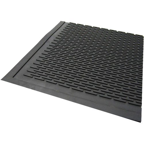Tapis dext&eacute;rieur, Caoutchouc, Grattoir Type, Motif Plein, 3' x 5', Noir Distribution Jean Lapalme