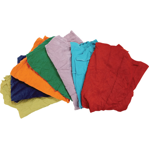 Chiffons fabriqu&eacute;s &agrave; partir de mat&eacute;riaux recycl&eacute;s, Coton, M&eacute;lange de couleurs, 25 lb Distribution Jean Lapalme