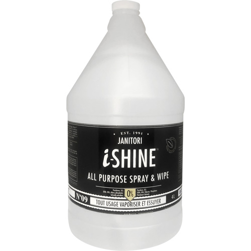 Janitori All-Purpose i-Shine Spray & Wipe, 4 L, Jug Distribution Jean Lapalme