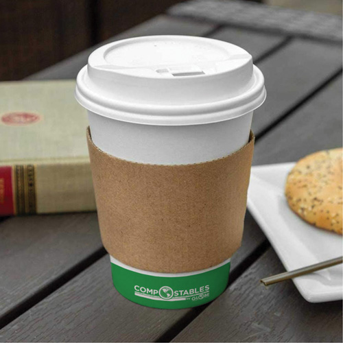 Kraft Coffee Cup Sleeves, Paper, 12 oz. - 20 oz., Brown Distribution Jean Lapalme