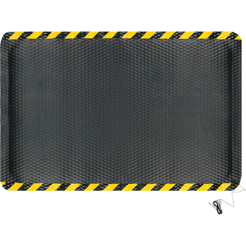 Hog Heaven Electrically Conductive Mat, 4' W x 6' L, 5/8" Thickness, Black/Yellow, Nitrile Distribution Jean Lapalme