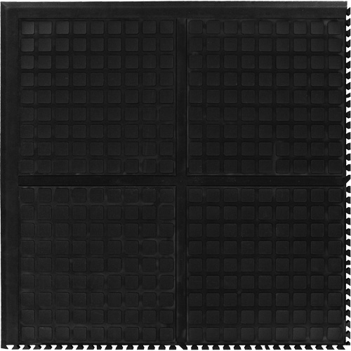 Hog Heaven&reg; Modular Tile - Center, Corrugated, 3' x 3' x 3/4", Black, Nitrile Distribution Jean Lapalme