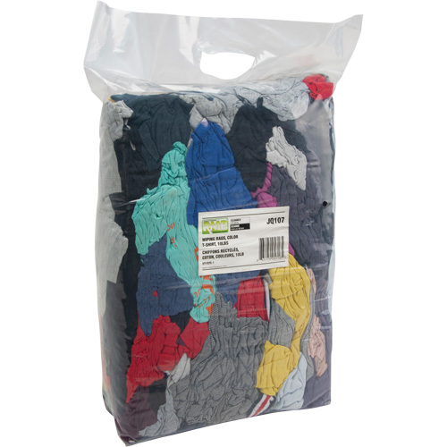 Chiffons fabriqu&eacute;s &agrave; partir de mat&eacute;riaux recycl&eacute;s, Coton, M&eacute;lange de couleurs, 10 lb Distribution Jean Lapalme