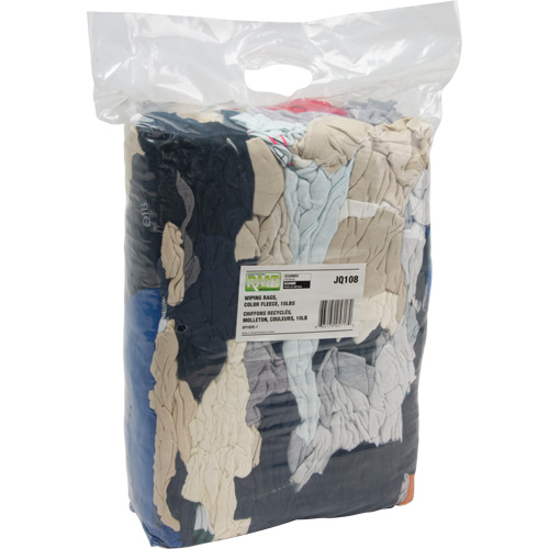 Recycled Material Wiping Rags, Fleece, Mix Colours, 10 lbs. Distribution Jean Lapalme