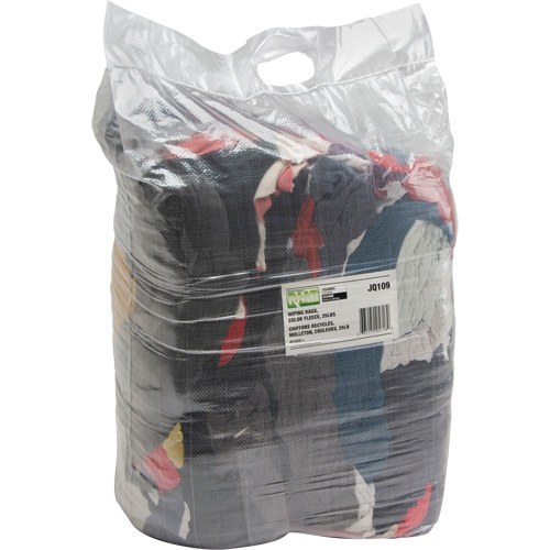Chiffons fabriqu&eacute;s &agrave; partir de mat&eacute;riaux recycl&eacute;s, Molleton, M&eacute;lange de couleurs, 25 lb Distribution Jean Lapalme