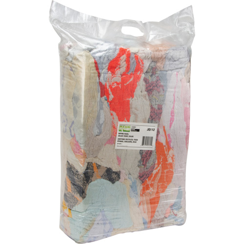 Chiffons fabriqu&eacute;s &agrave; partir de mat&eacute;riaux recycl&eacute;s, Tissu &eacute;ponge, M&eacute;lange de couleurs, 25 lb Distribution Jean Lapalme
