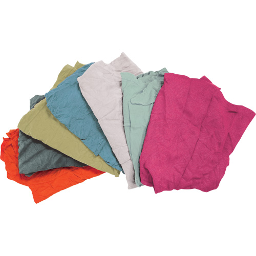 Chiffons fabriqu&eacute;s &agrave; partir de mat&eacute;riaux recycl&eacute;s, Tissu &eacute;ponge, M&eacute;lange de couleurs, 25 lb Distribution Jean Lapalme
