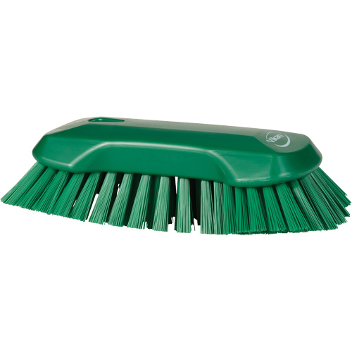 Hand Brush, Extra Stiff Bristles, 9-1/10" Long, Green Distribution Jean Lapalme