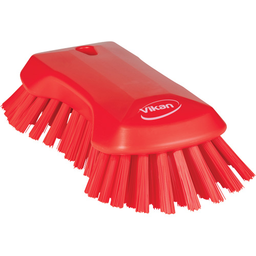 Hand Brush, Extra Stiff Bristles, 9-1/10" Long, Red Distribution Jean Lapalme