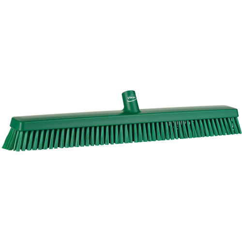 Balai-brosse robuste, Crins Fin/Ferme, 24", Vert Distribution Jean Lapalme