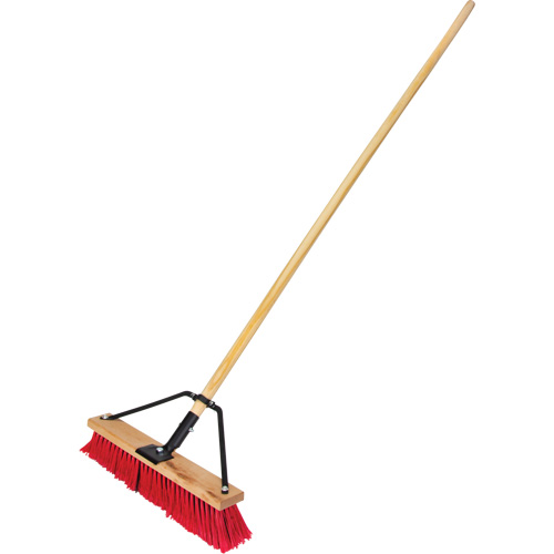 Push Broom with Braced Handle, 18", Medium, PVC Bristles Distribution Jean Lapalme