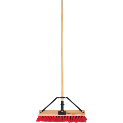 Push Broom with Braced Handle, 18", Medium, PVC Bristles Distribution Jean Lapalme