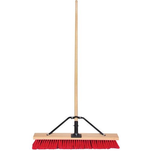 Push Broom with Braced Handle, 24", Medium, PVC Bristles Distribution Jean Lapalme