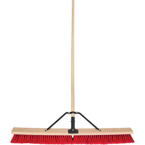 Push Broom with Braced Handle, 36", Medium, PVC Bristles Distribution Jean Lapalme