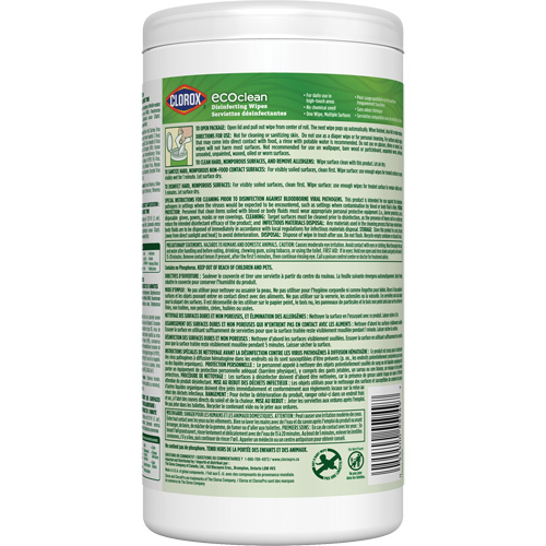 Lingettes d&eacute;sinfectantes EcoClean, 75 lingettes Distribution Jean Lapalme