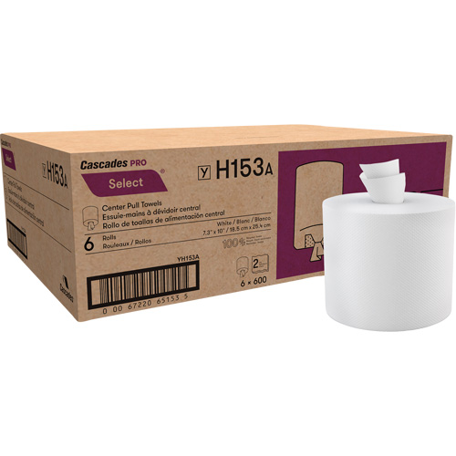 Paper Towel Roll, 2 Ply, Centre Pull, 550' L Distribution Jean Lapalme