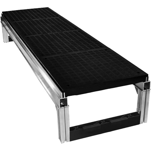 FOUNDATION Smooth Modular Aluminum Work Platform Kit, 36" W x 72" D, 400 lbs. Capacity, All-Welded Distribution Jean Lapalme
