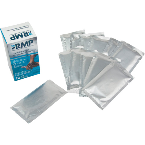 Lingettes nettoyantes emball&eacute;es individuellement, 12 lingettes, 8" x 9-1/2" Distribution Jean Lapalme