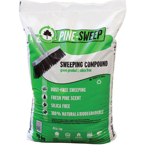 Pine Sweep Biodegradable Sweeping Compound, Bag, 44 lbs. (20 kg) Distribution Jean Lapalme