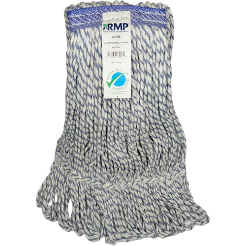 Candy-Striped Mop Head, Floor Finishing, Synthetic, 16 oz., Loop Style Distribution Jean Lapalme