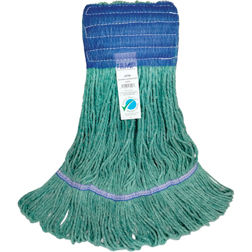 T&ecirc;te de vadrouille &agrave; bande large, Antimicrobien/Finition de plancher/Sp&eacute;cialis&eacute;, Coton/Rayonne/Synth&eacute;tique, Style Boucle Distribution Jean Lapalme
