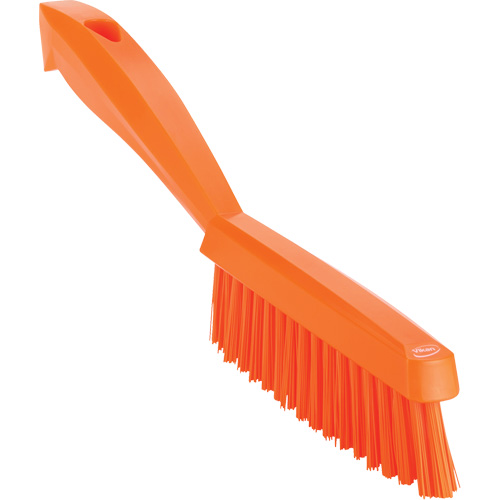 Brosse &agrave; main &eacute;troite &agrave; manche court, Soies Tr&egrave;s ferme, Longueur de 11-4/5", Orange Distribution Jean Lapalme