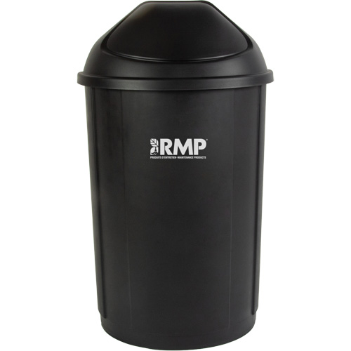 Bac &agrave; d&eacute;chets demi-rond avec couvercle, Poly&eacute;thyl&egrave;ne, 21 gal. US Distribution Jean Lapalme