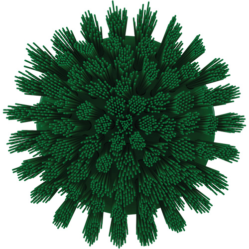 Brosse ronde HyDrive pour perceuse, Soies Tr&egrave;s ferme, Longueur de 3-1/10", Vert Distribution Jean Lapalme