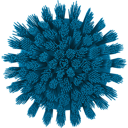 Brosse ronde HyDrive pour perceuse, Soies Tr&egrave;s ferme, Longueur de 3-1/10", Bleu Distribution Jean Lapalme