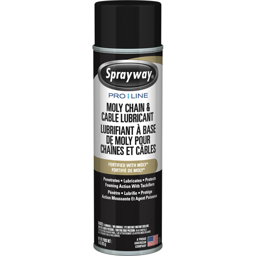 Lubrifiant au molybd&egrave;ne Pro Line pour chaînes et c&acirc;bles, Canette a&eacute;rosol Distribution Jean Lapalme