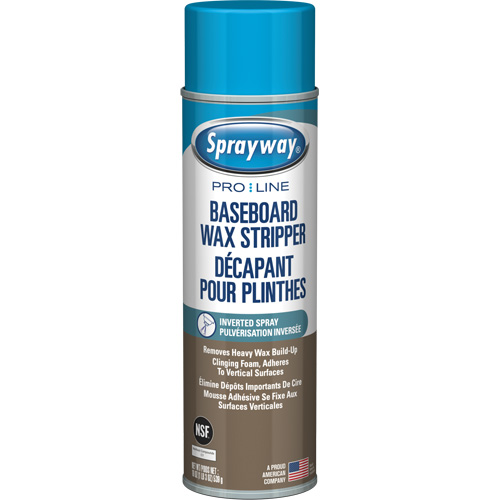Baseboard Wax Stripper with Clinging Foam, 19 oz., Aerosol Can Distribution Jean Lapalme