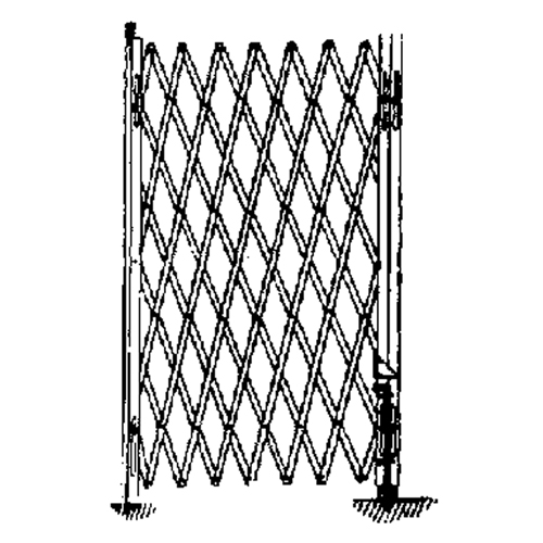 Galvanized Folding Security Gates, Fixed Single Folding, 4' L x 6' H Expanded Distribution Jean Lapalme