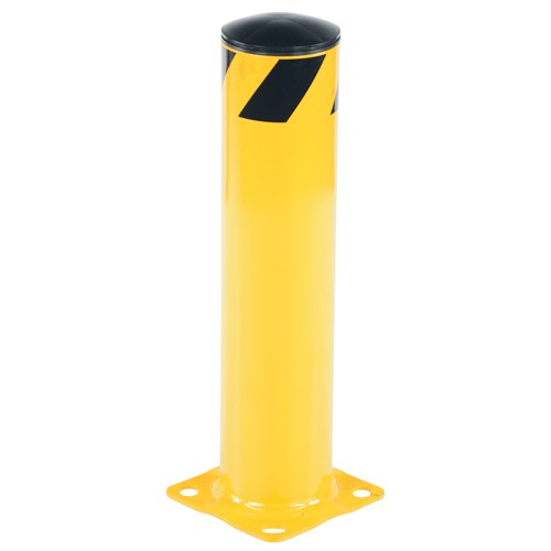 Safety Bollard, Steel, 24" H x 5-1/2" W, Yellow Distribution Jean Lapalme