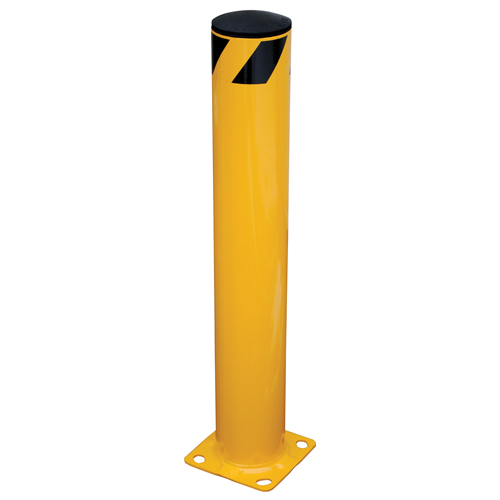 Safety Bollard, Steel, 36" H x 5.5" W, Yellow Distribution Jean Lapalme