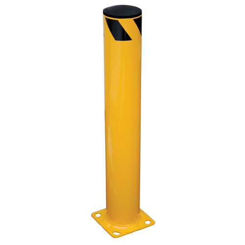 Safety Bollard, Steel, 36" H x 5.5" W, Yellow Distribution Jean Lapalme