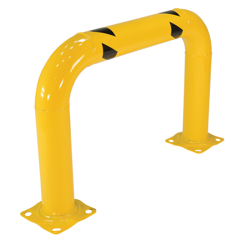 Garde-corps &agrave; profil &eacute;lev&eacute; pour machines, 3' la x 2' h, Jaune Distribution Jean Lapalme