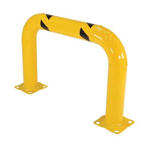 Garde-corps &agrave; profil &eacute;lev&eacute; pour machines, 3' la x 2' h, Jaune Distribution Jean Lapalme