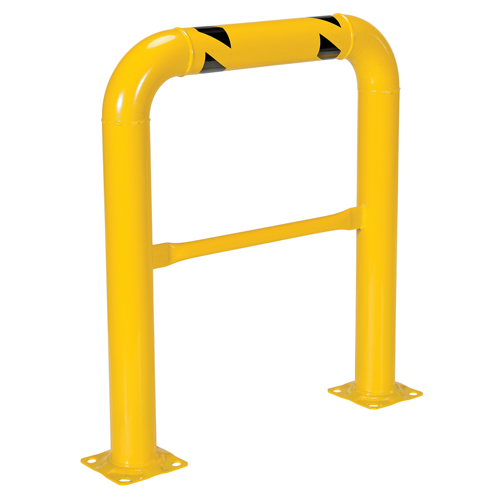 Garde-corps &agrave; profil &eacute;lev&eacute; pour machines, 3' la x 3,5' h, Jaune Distribution Jean Lapalme