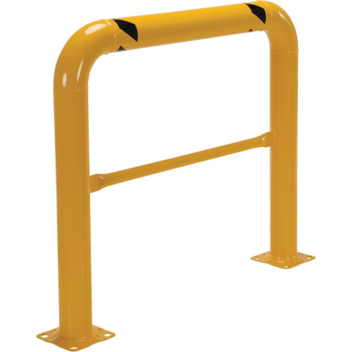Garde-corps &agrave; profil &eacute;lev&eacute; pour machines, 4' la x 3,5' h, Jaune Distribution Jean Lapalme