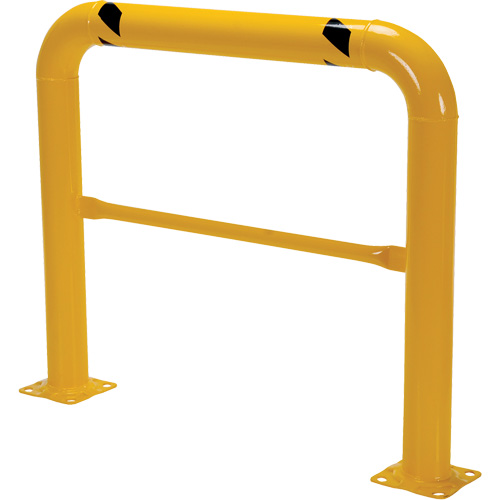Garde-corps &agrave; profil &eacute;lev&eacute; pour machines, 4' la x 3,5' h, Jaune Distribution Jean Lapalme