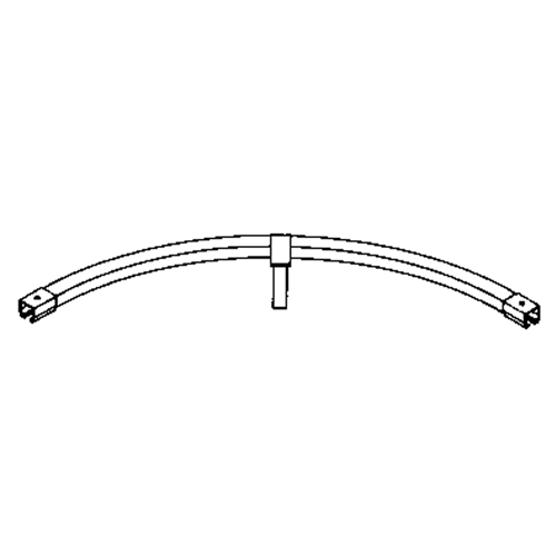 Floor Mounted 90° Curved Curtain Partition Track, 3' L Distribution Jean Lapalme