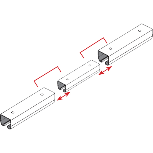 &eacute;clisse pour rail de roulement de mur-rideau Distribution Jean Lapalme
