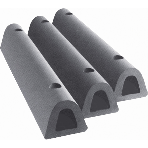 Extruded Rubber Dock Fenders, Rubber, 4-1/2" W x 12" L x 3-3/4" D Distribution Jean Lapalme