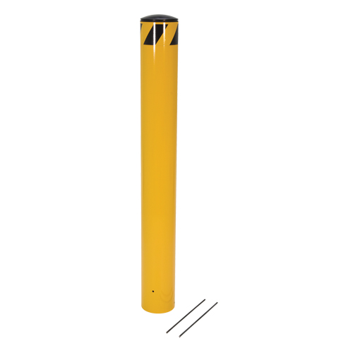 Pour-In-Place Bollards, Steel, 36-1/2" H x 5-9/16" W, Yellow Distribution Jean Lapalme