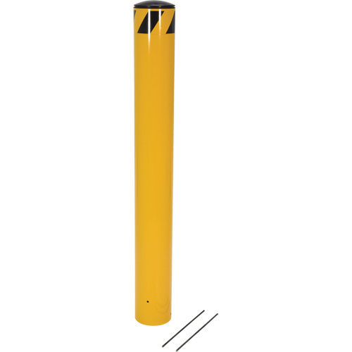 Pour-In-Place Bollards, Steel, 48-1/2" H x 5-9/16" W, Yellow Distribution Jean Lapalme