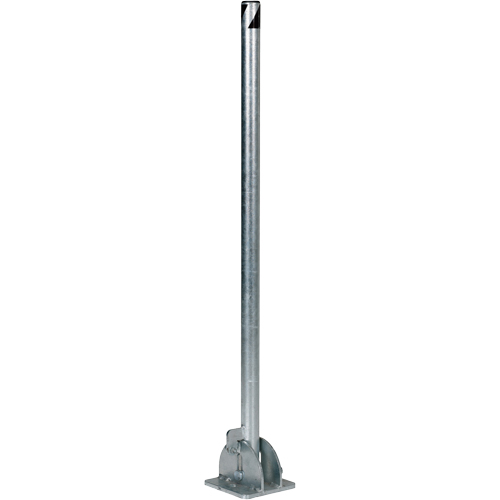 Fold-Down Bollards, Steel, 42" H x 1-3/4" W, Silver Distribution Jean Lapalme